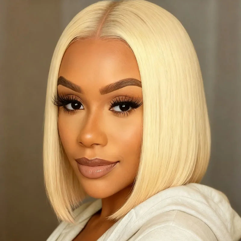 Women's 12 inch golden wig, soft and multifunctional, synthetic high-temperature fiber suitable for daily use