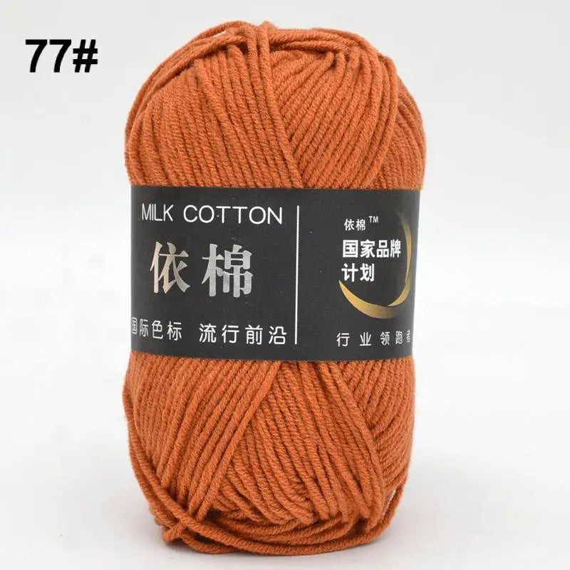 10pcs Mixed Colors Yarn Milk Cotton Yarn Combination Crochet Knitting Yarn Set for Handmade DIY Crafts Sweater Scarf Knitting