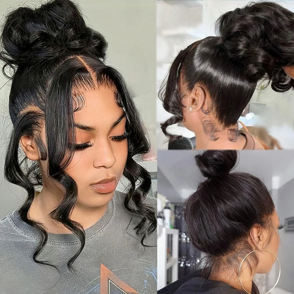 Body Wave 360 Full HD Lace Frontal Wigs Human Hair Pre plucked Brazilian Invisi Strap Snug Fit 360 Straight Full Lace Front Wig