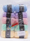 10pcs Mixed Colors Yarn Milk Cotton Yarn Combination Crochet Knitting Yarn Set for Handmade DIY Crafts Sweater Scarf Knitting