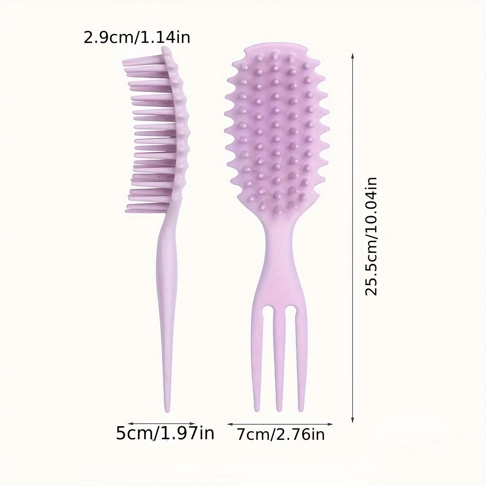 3-in-1 Candy Curly Hair Brush - Gentle Detangling Styling Comb for Wet or Dry Curls Reduces Pulling Separation Ideal for Women