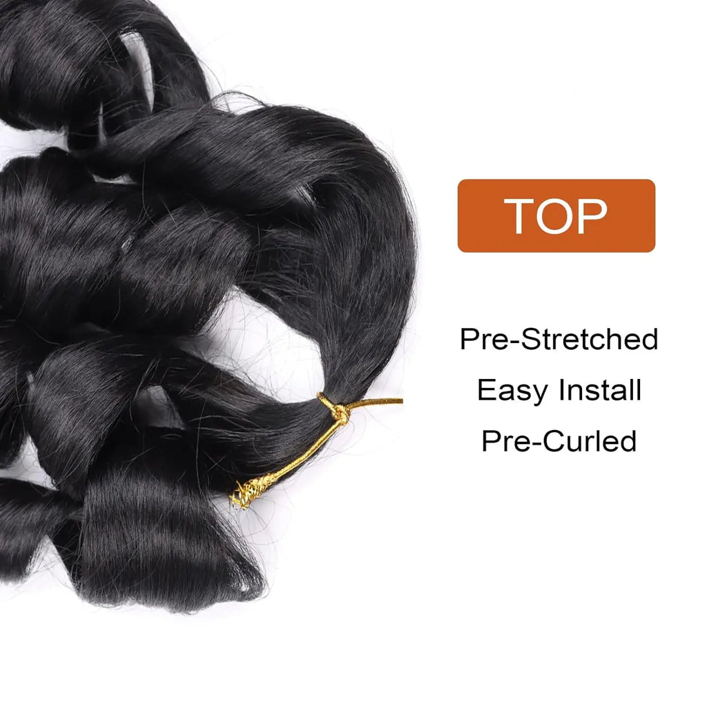 French Curly Braiding Hair,12/16/18/22/24 Inch Loose Wavy Bouncy French Curl Braiding Hair Extensions Synthetic Croch