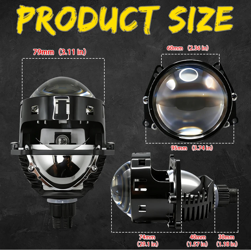 3.0 Inch Bi Led Projector Lens Halo Lights H4 H7 9005 9006 Car Headlights Bulb Hella 3R Upgrade Kit Angel Eye White Lamp LHD RHD