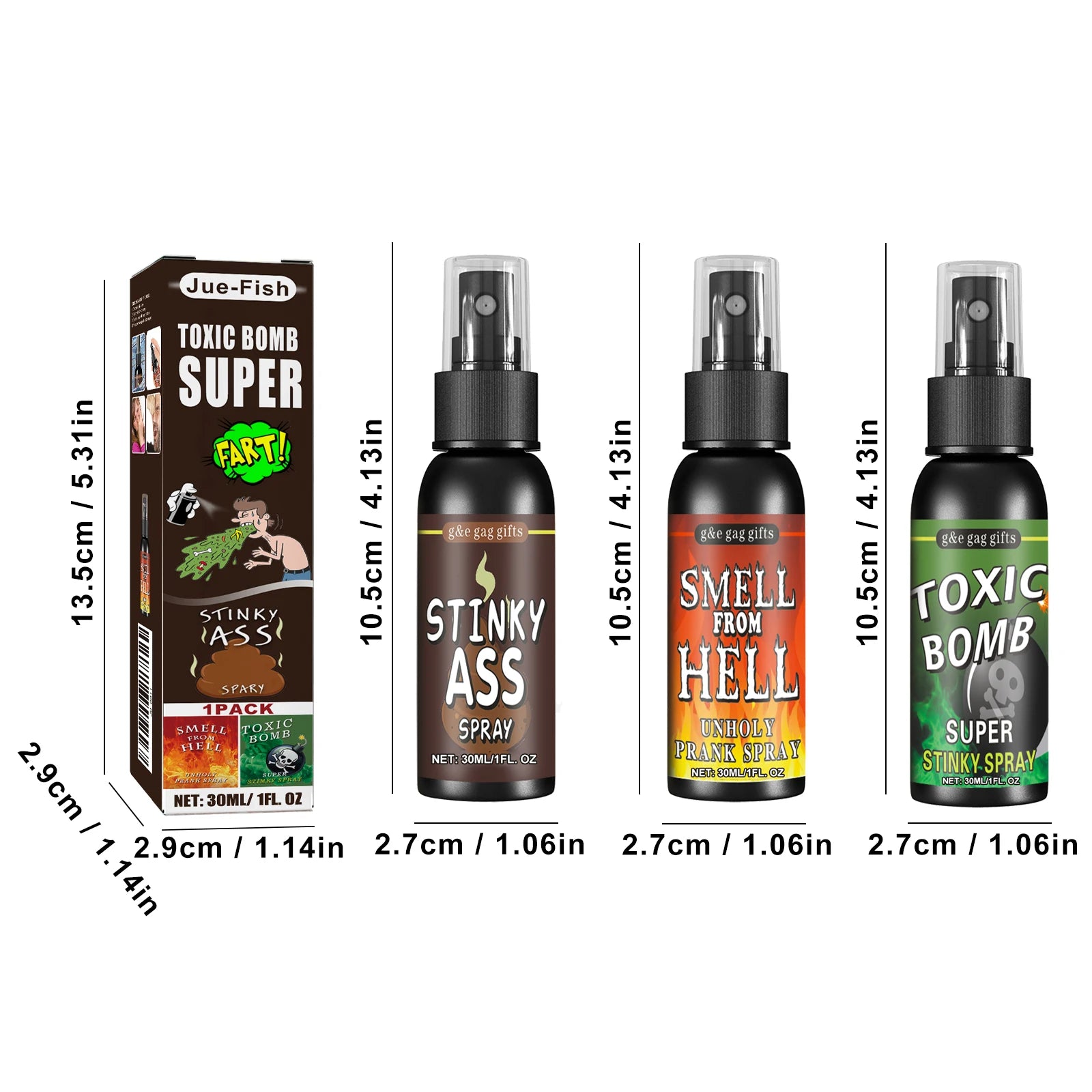Novelties Liquid Fart Gag Prank Joke Spray Can Stink Bomb Smelly Stinky Gas Joke Sprinkle Prank Family Entertainment Supply