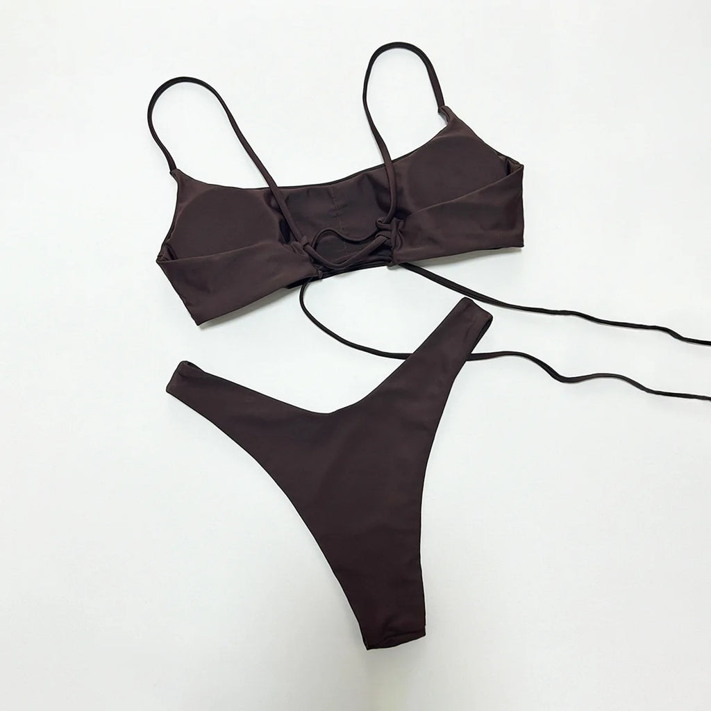 Push Up Bikinis 2025 Sexy Women Swimsuit Swimwear Female Bikini Set Bandage Biquini Bathing Suit Swimming Suits Beachwear