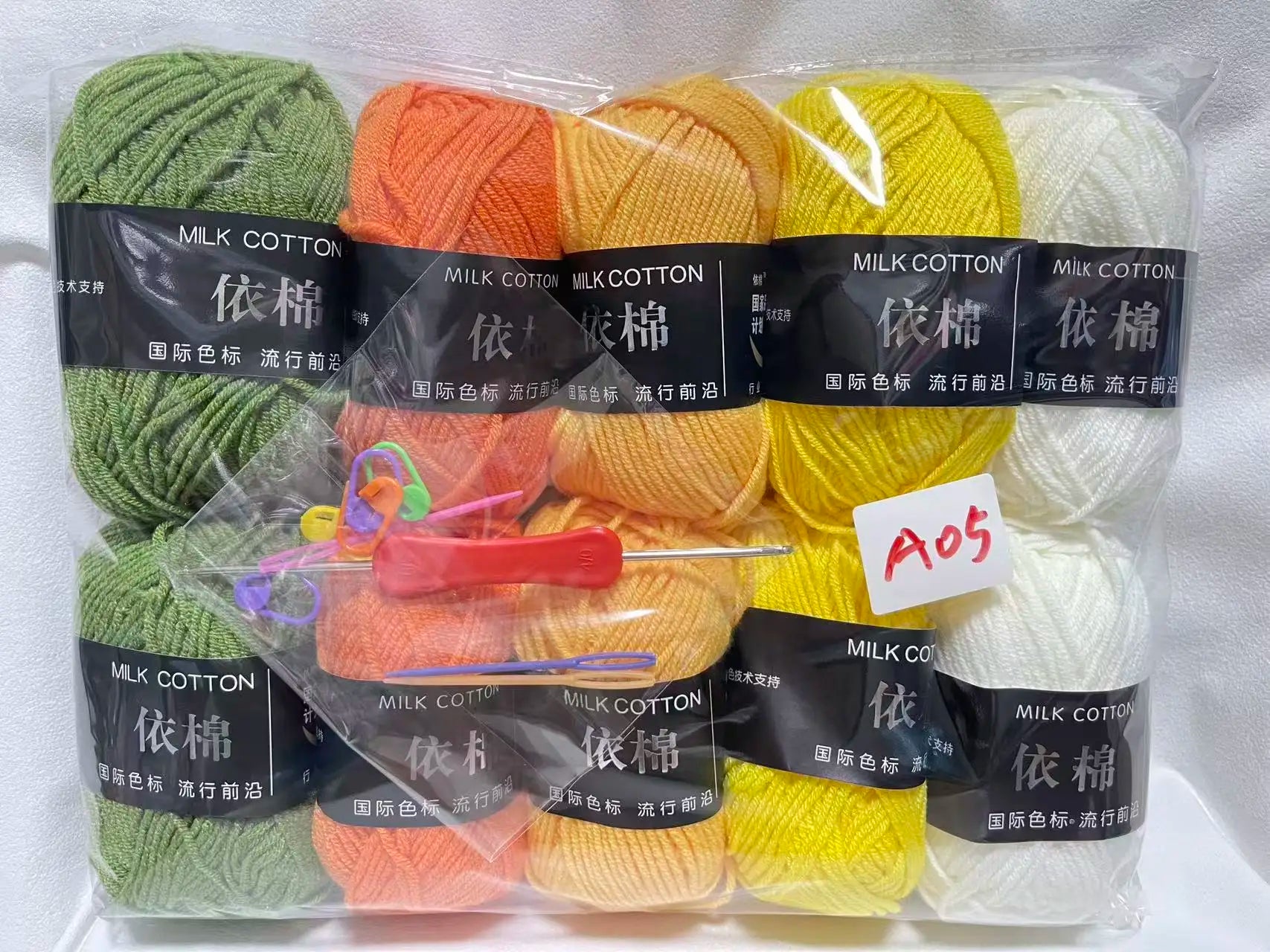 10pcs Mixed Colors Yarn Milk Cotton Yarn Combination Crochet Knitting Yarn Set for Handmade DIY Crafts Sweater Scarf Knitting