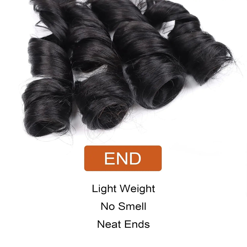 French Curly Braiding Hair,12/16/18/22/24 Inch Loose Wavy Bouncy French Curl Braiding Hair Extensions Synthetic Croch