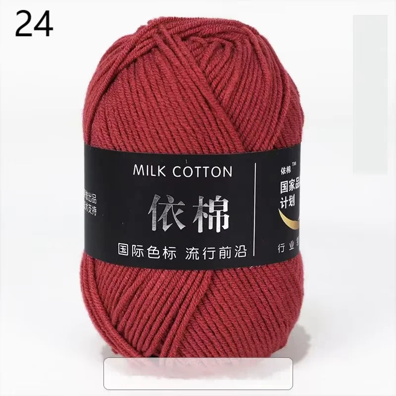10pcs Mixed Colors Yarn Milk Cotton Yarn Combination Crochet Knitting Yarn Set for Handmade DIY Crafts Sweater Scarf Knitting