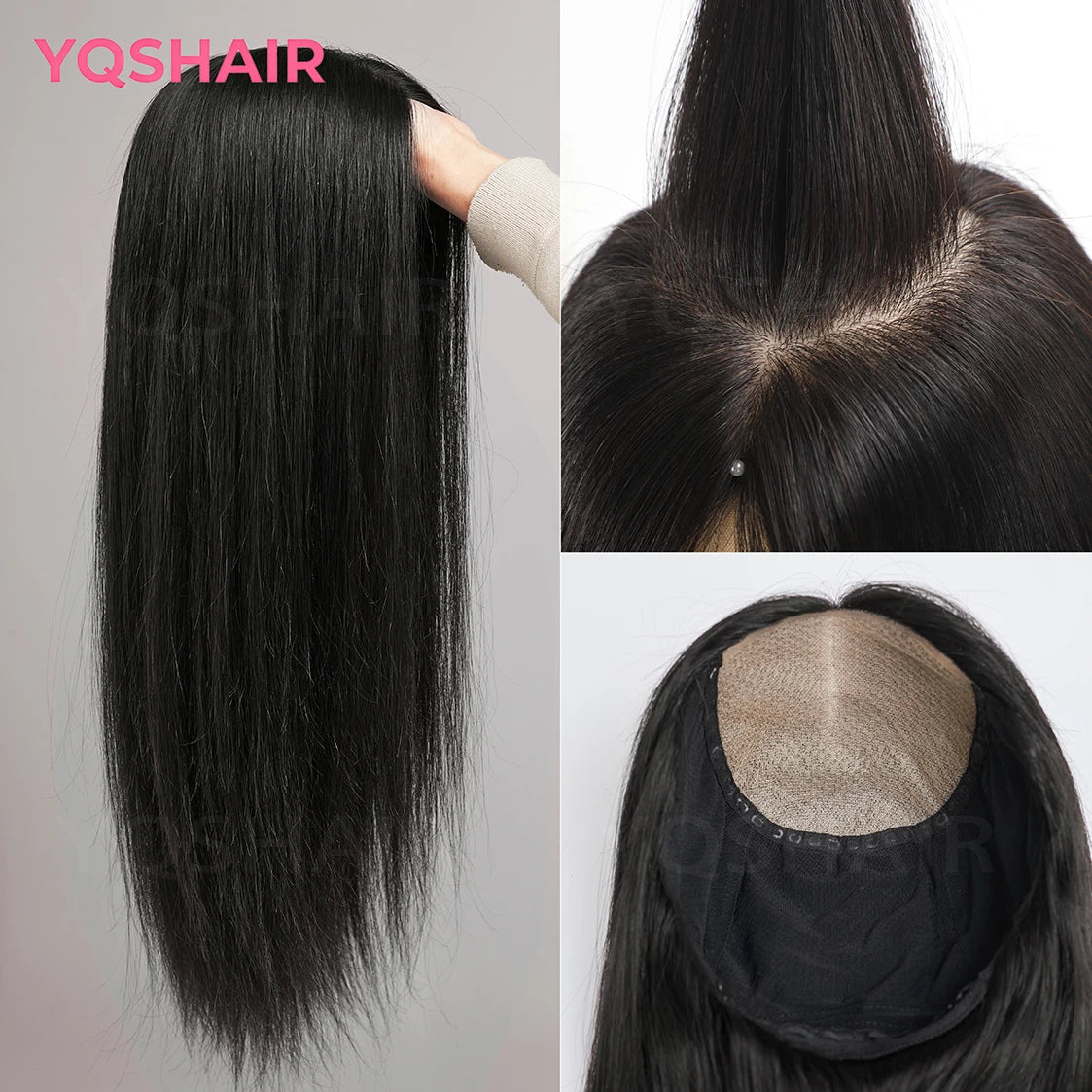 Medical Wig Real Virgin Human Hair 15x15CM Silk Top Natural Look Soft Light Breathable Elastic Net Comfortable Wearing for Women