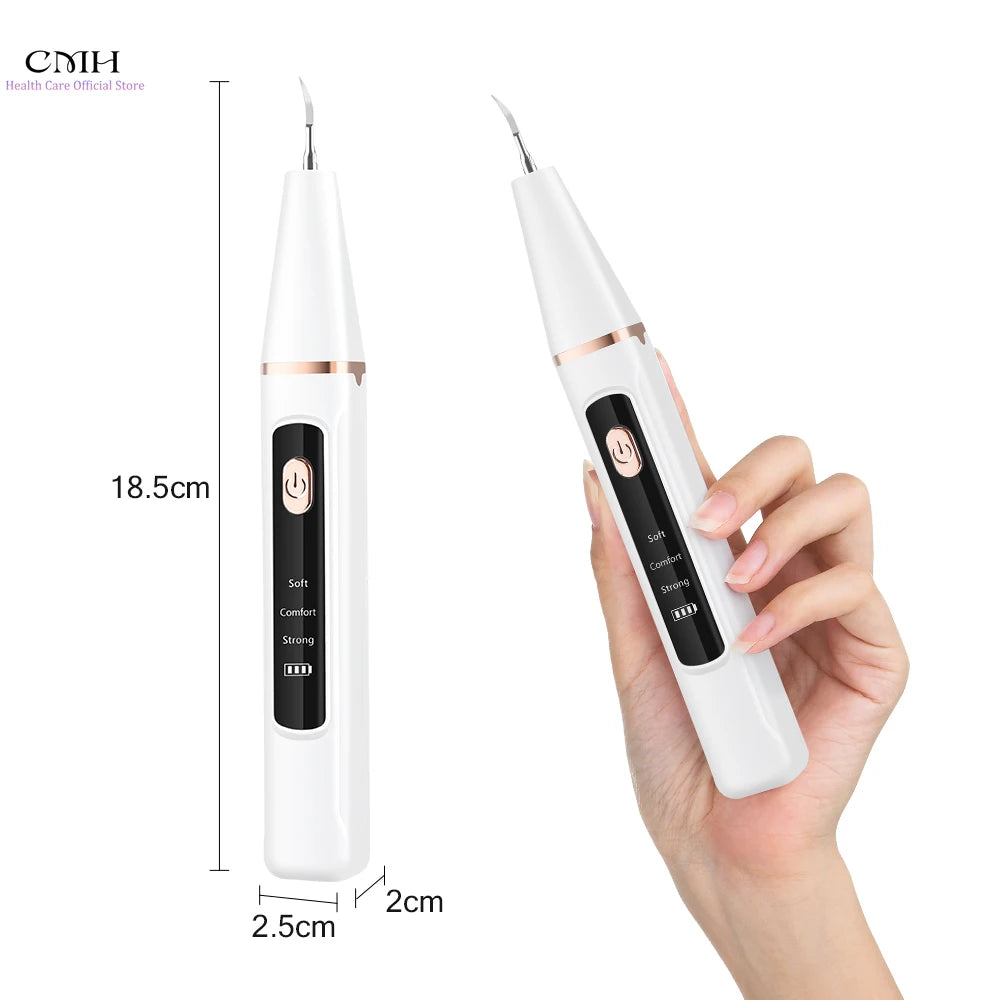Ultrasonic Water Flosser Teeth Cleaner Women Tartar Remover Stain Eraser Multi Gear Type-C Rechargeable Portable Oral Care Tool