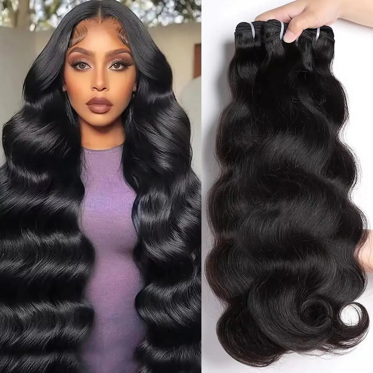Body Wave Bundles Human Hair Bundles 12A Brazilian Human Hair Unprocessed Hair Bundles 3 Bundles Human Hair Body Wave