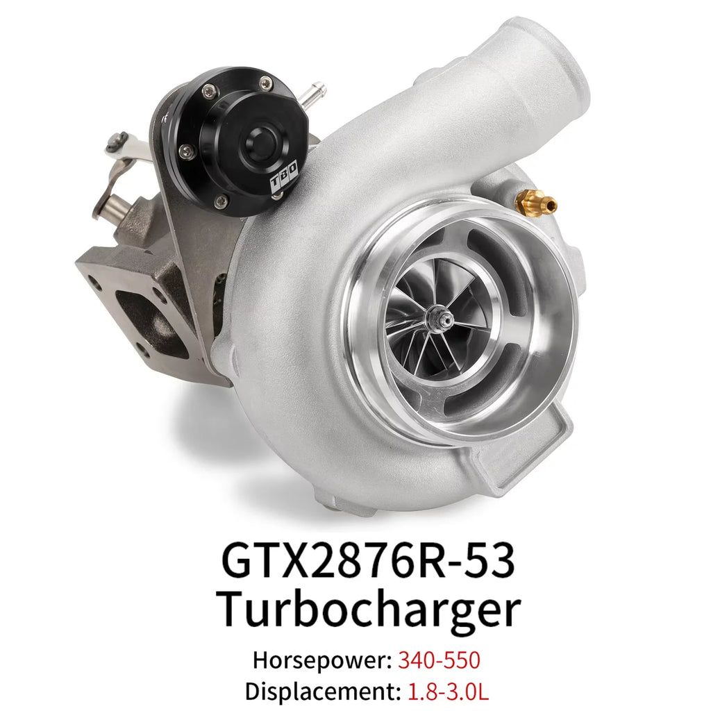 Turbine GTX2876R-53 T25 76V-Band 5Bolt 1.8-3.0L,HP340-550,A/R 0.64,Ball Bearing Performance Turbocharger Forged Wheel