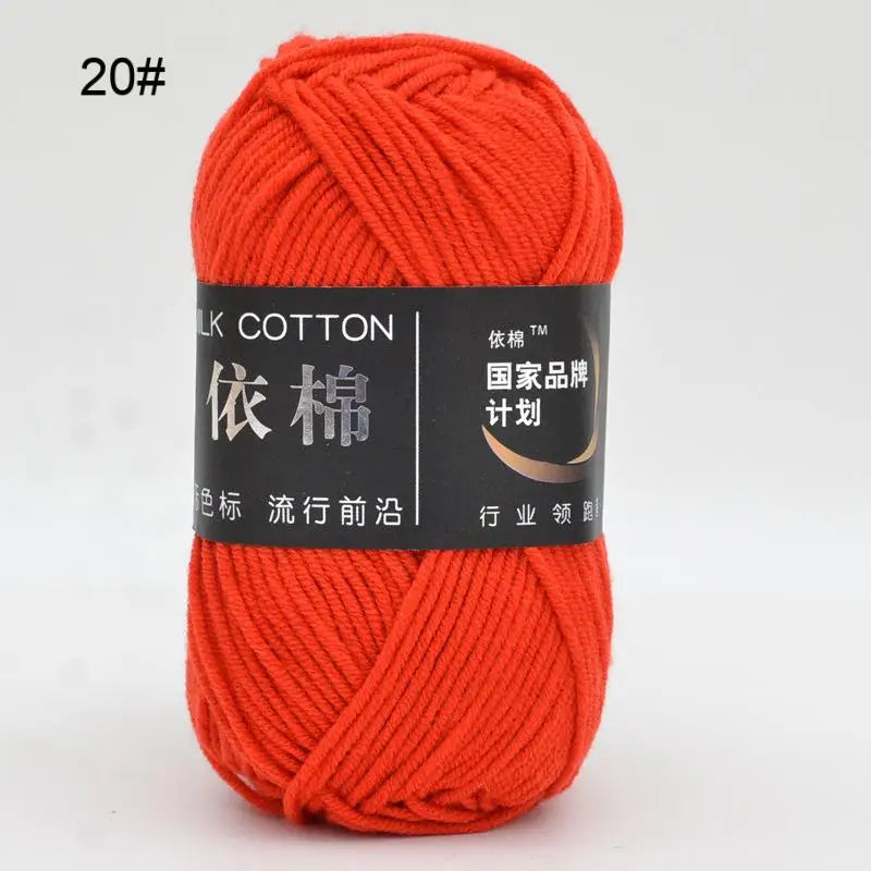 10pcs Mixed Colors Yarn Milk Cotton Yarn Combination Crochet Knitting Yarn Set for Handmade DIY Crafts Sweater Scarf Knitting