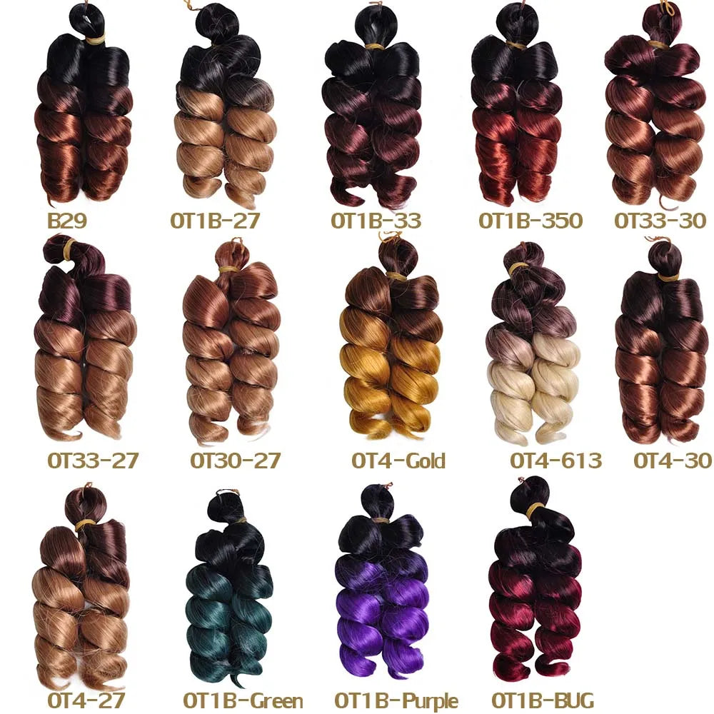 12inch French Curls Loose Wave Crochet Braids Synthetic Hair Spiral Curly for Women Party