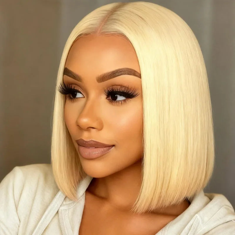 Women's 12 inch golden wig, soft and multifunctional, synthetic high-temperature fiber suitable for daily use
