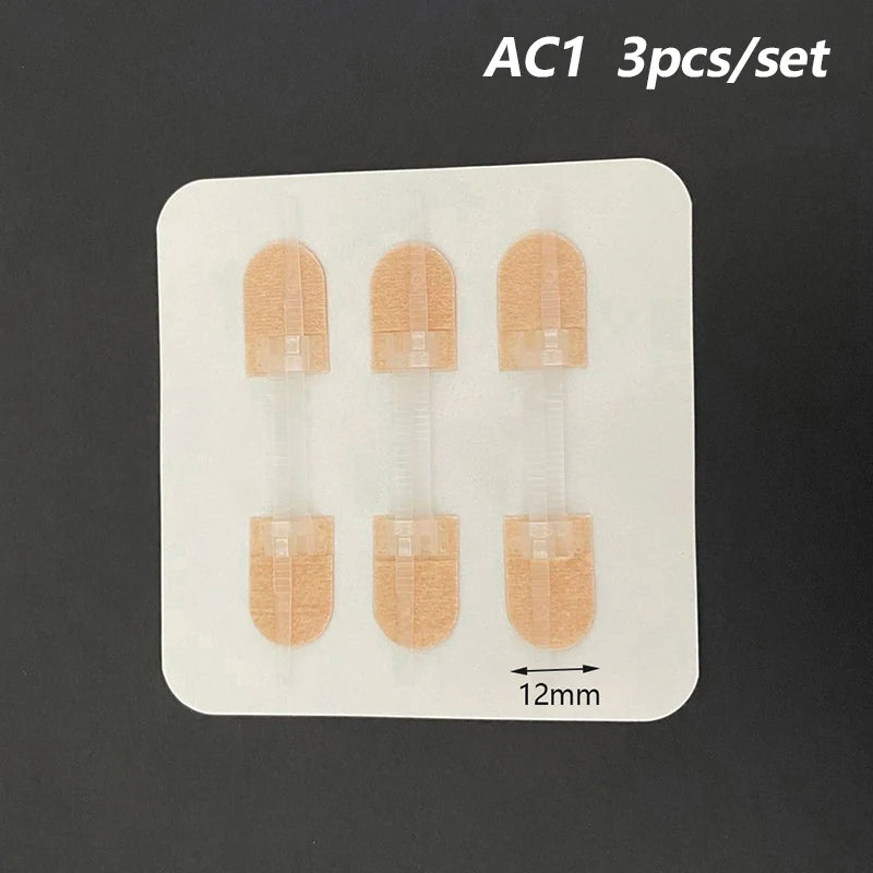 3pcs/set  Portable Zipper Tie Wound Closure Patch Hemostatic Patch Wound Fast Suture Zipper Band-Aid Outdoor  Safety Survival