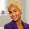 Pixie Cut Human Hair Wig 6 Inche Kinky Curly Wig Short Layered wig For Women Full Machine Made Wigs