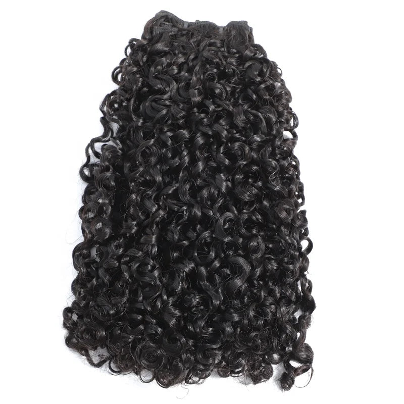 silky healthy double drawn pixie curls virgin vietnamese Raw Indian Kinky Curly 100% human hair Extension Bundles No Closure