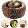 Magic Cat Scratch Organ Board Cat Toy with Ball Cat Grinding Claw Cat Climbing Frame Kitten Round Corrugated Cat Scratching Toy