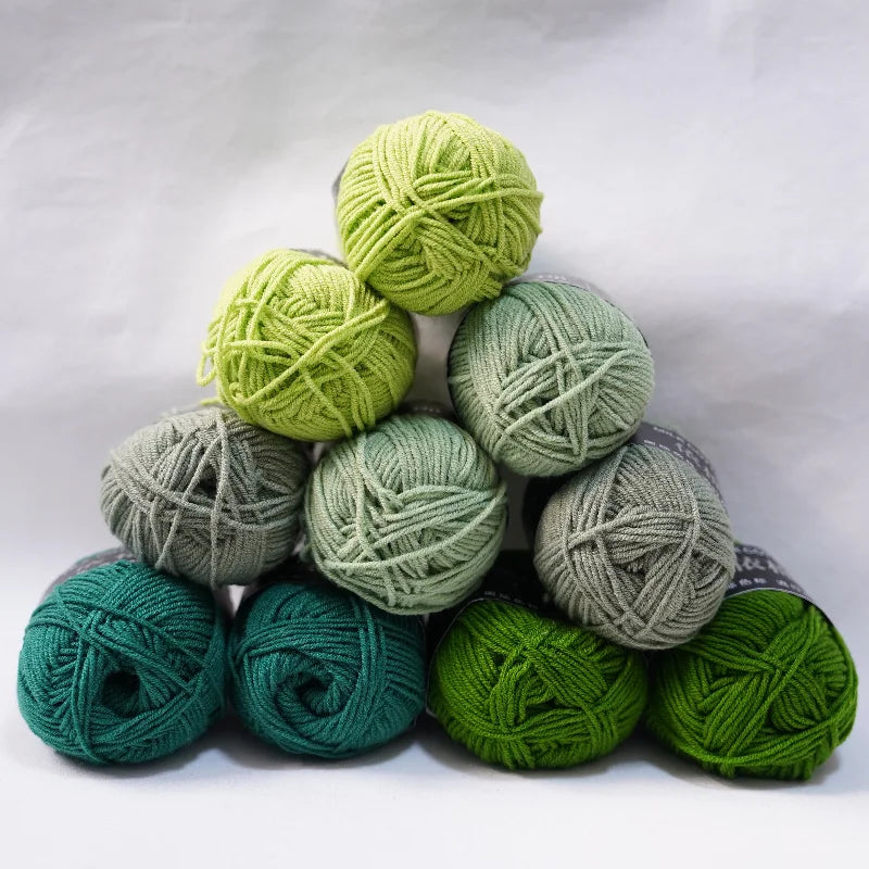 10pcs Mixed Colors Yarn Milk Cotton Yarn Combination Crochet Knitting Yarn Set for Handmade DIY Crafts Sweater Scarf Knitting