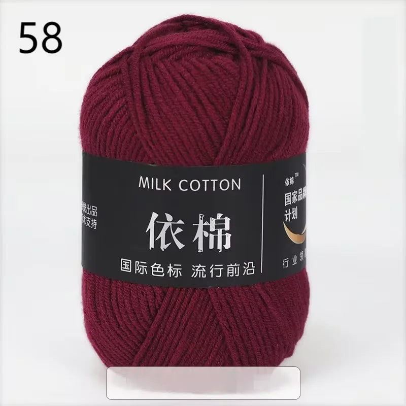 10pcs Mixed Colors Yarn Milk Cotton Yarn Combination Crochet Knitting Yarn Set for Handmade DIY Crafts Sweater Scarf Knitting