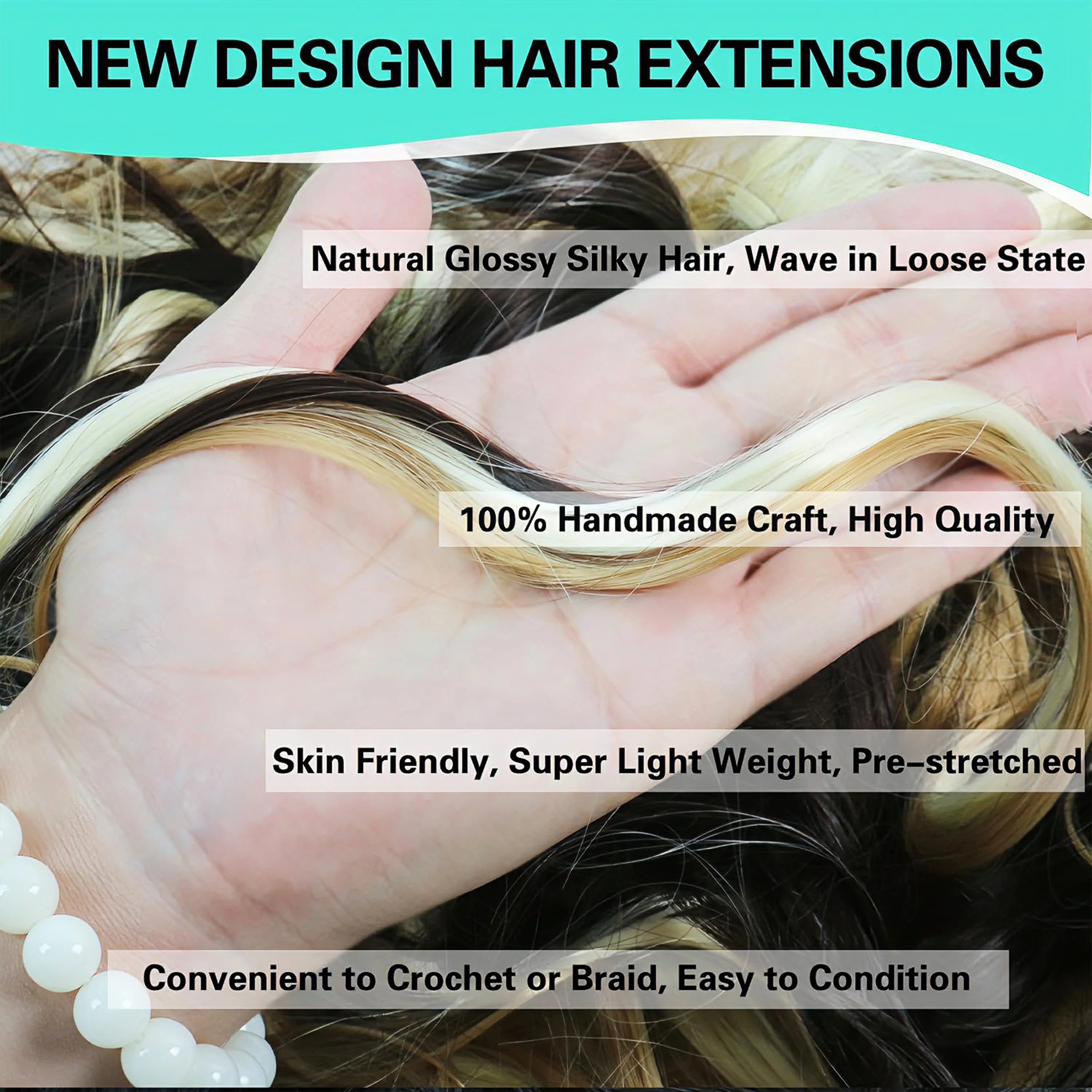 French Curls Braiding Hair 22Inch Synthetic Spiral Curls Braids Hair Extensions For Women Pre Stretched Loose Wave Braiding Hair