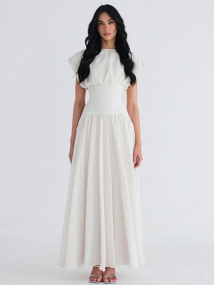 Elegant Satin Pearl Strapless Mini Dress Women Chic Off-shoulder Pleated Slim Female Party Dresses Summer Ribbon Lady Party Robe