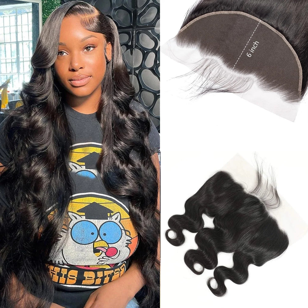 13x6 Body Wave Lace Frontal Invisible Transparent Lace Melt Skins Body Wave 13x4 Frontal Only Human Hair Remy Pre Plucked