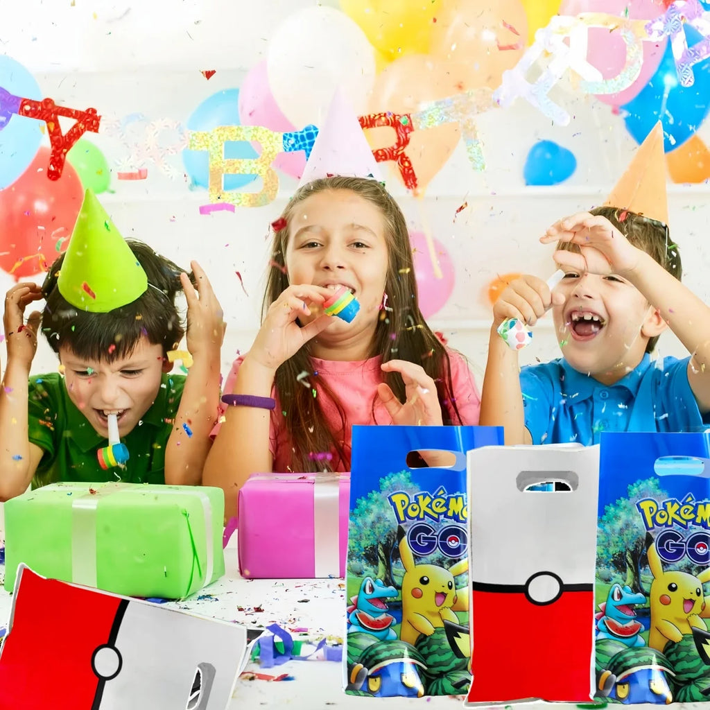 Pokemon Gift Bags Birthday Party Decoration Pikachu Goody Biscuit Package Candy Bag Baby Shower Kids Party favors Gifts Supplies