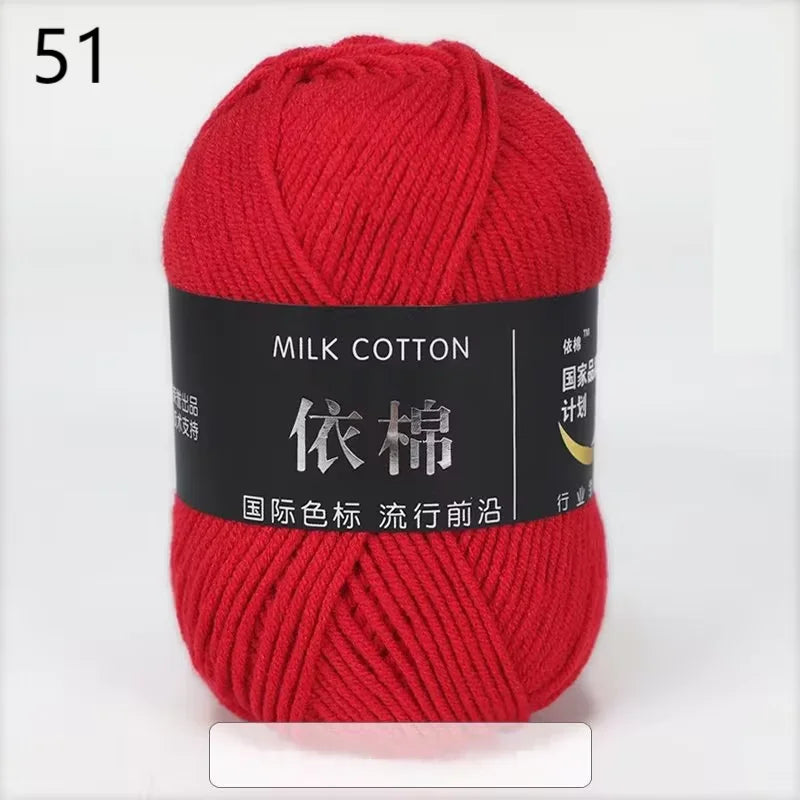 10pcs Mixed Colors Yarn Milk Cotton Yarn Combination Crochet Knitting Yarn Set for Handmade DIY Crafts Sweater Scarf Knitting